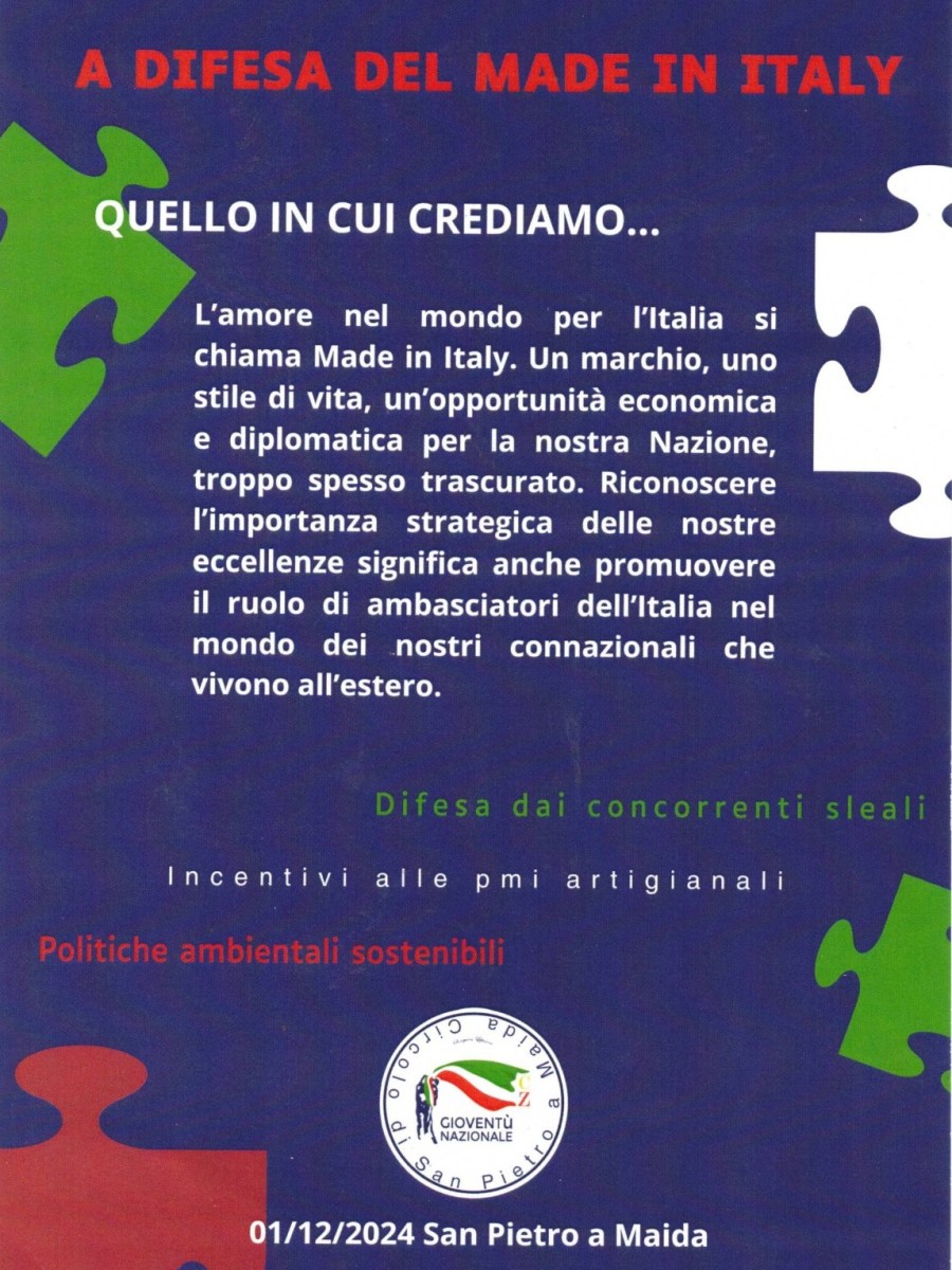 GN: Gazebo sulla “Sovranità Alimentare e il Made in&nbsp;Italy”