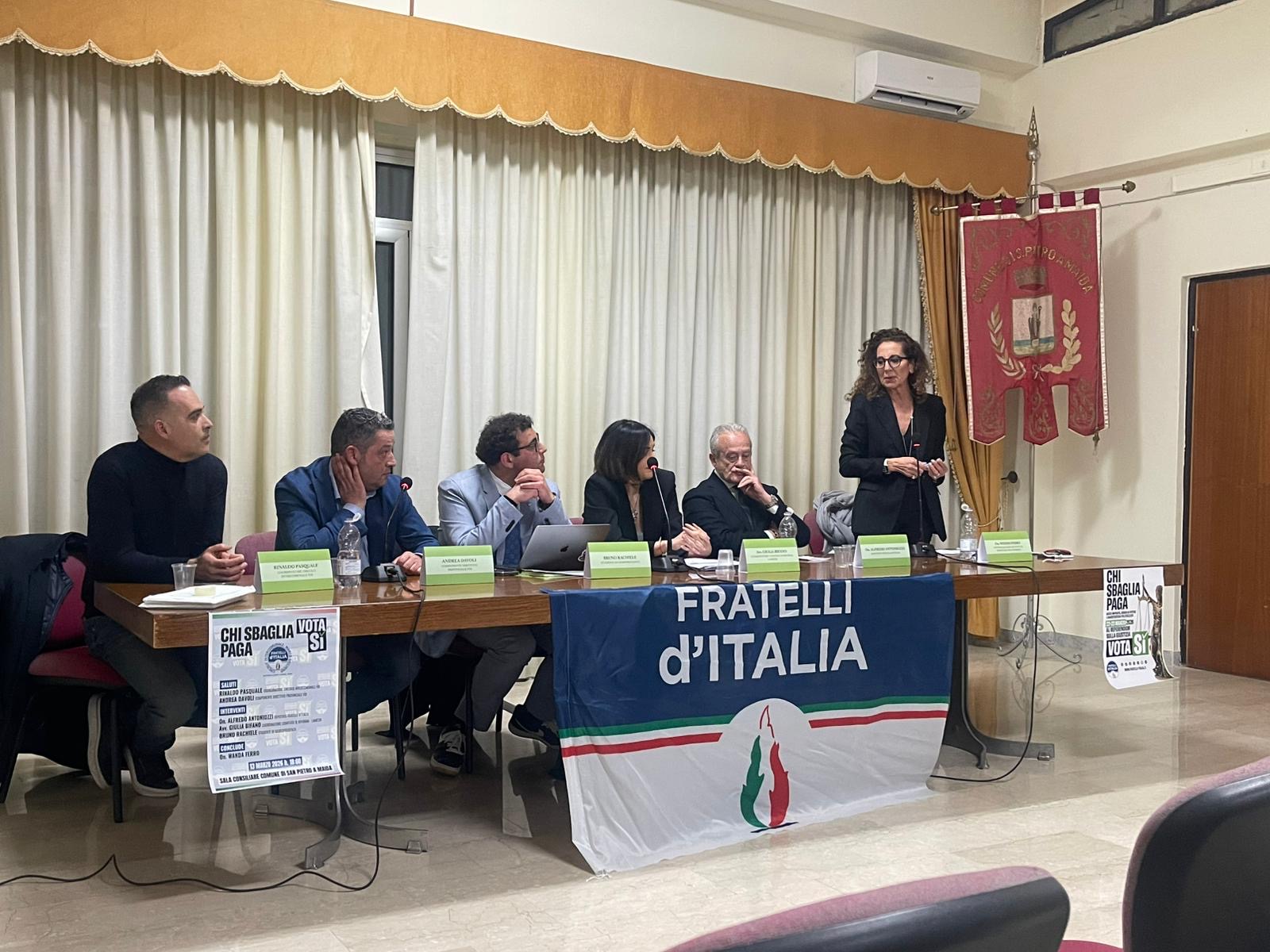 Referendum della Giustizia, San Pietro a Maida: dibattito sul referendum promosso dal Circolo Intercomunale di Fratelli d’Italia